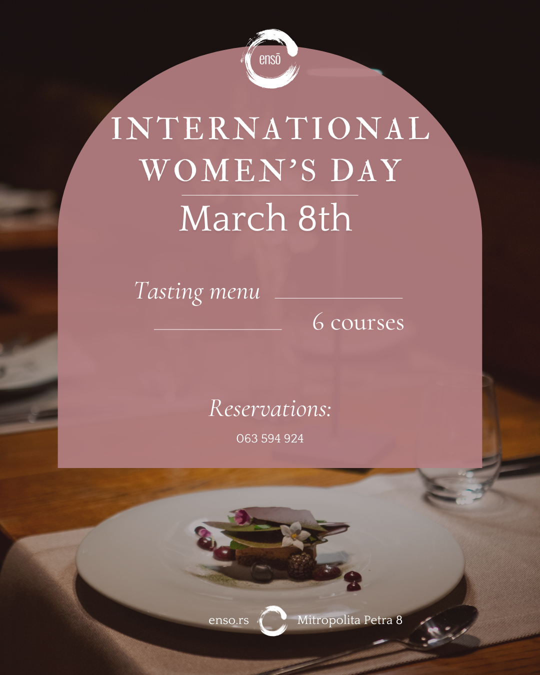 March 8th in our restaurant is reserved for women who move boundaries.